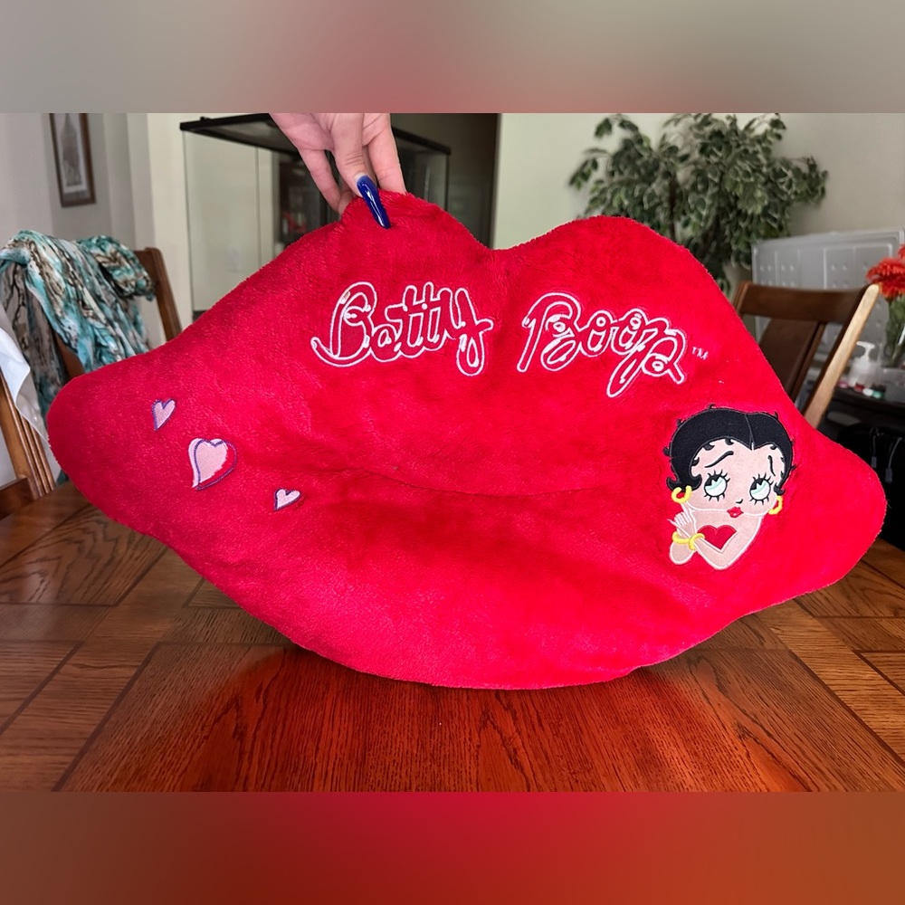 Betty Boop Red Lips Pillow